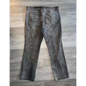 NY&C New York & Company Jeans Womens 10 Black  Straight Leg Mid Rise Denim